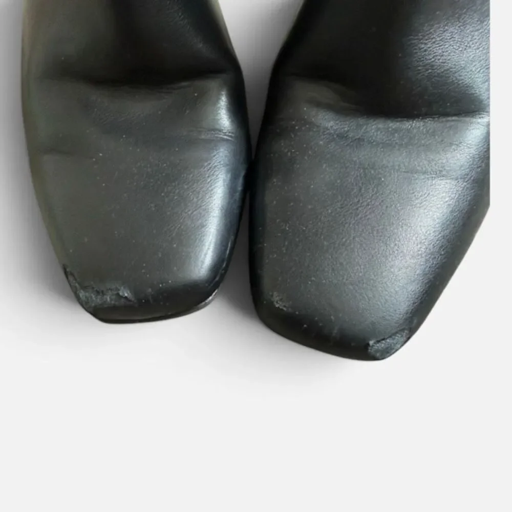 Kelly & Katie Square Toe Boots Black Ankle Bootie 8M